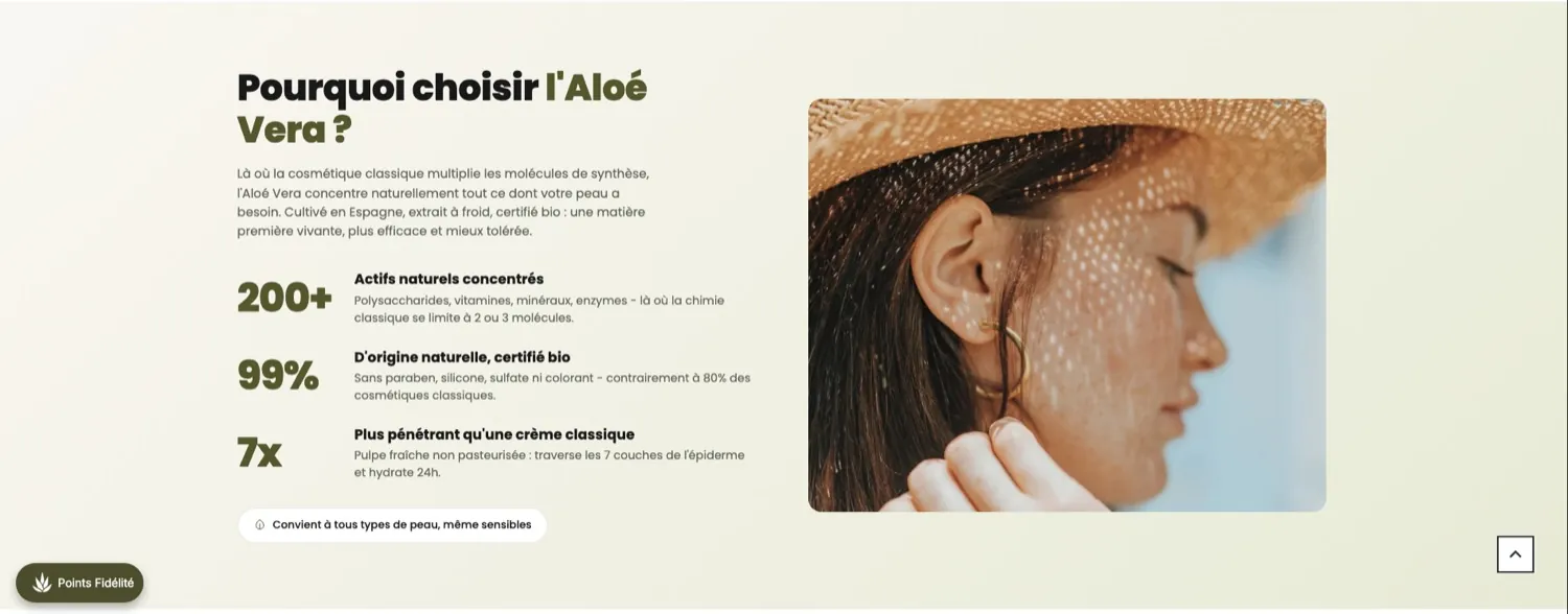 NaturAloé, section Pourquoi l'Aloé Vera