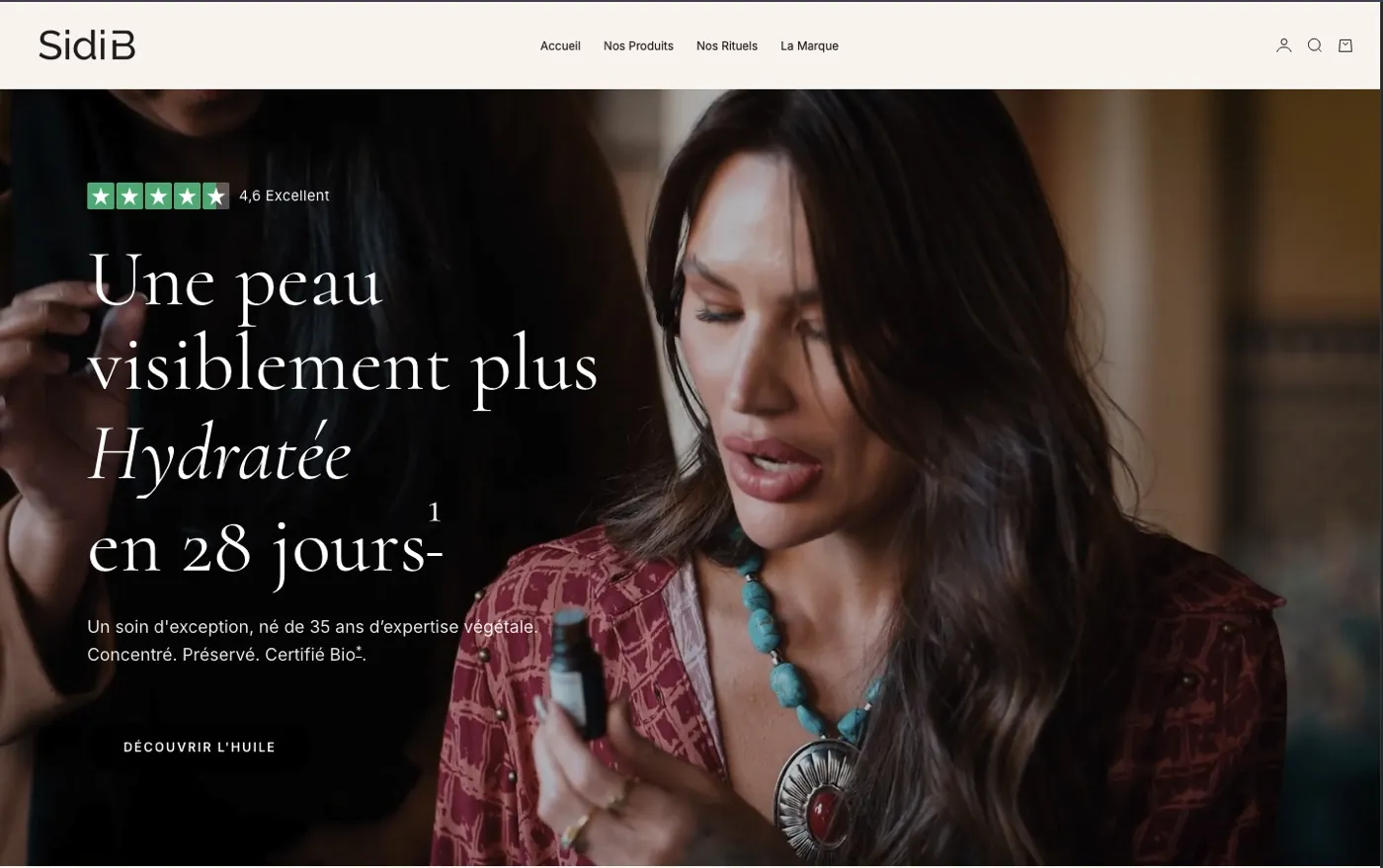 Sidi B, page d'accueil du site refondu