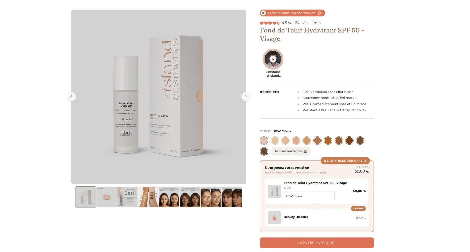 The Island Cosmetics, réalisation